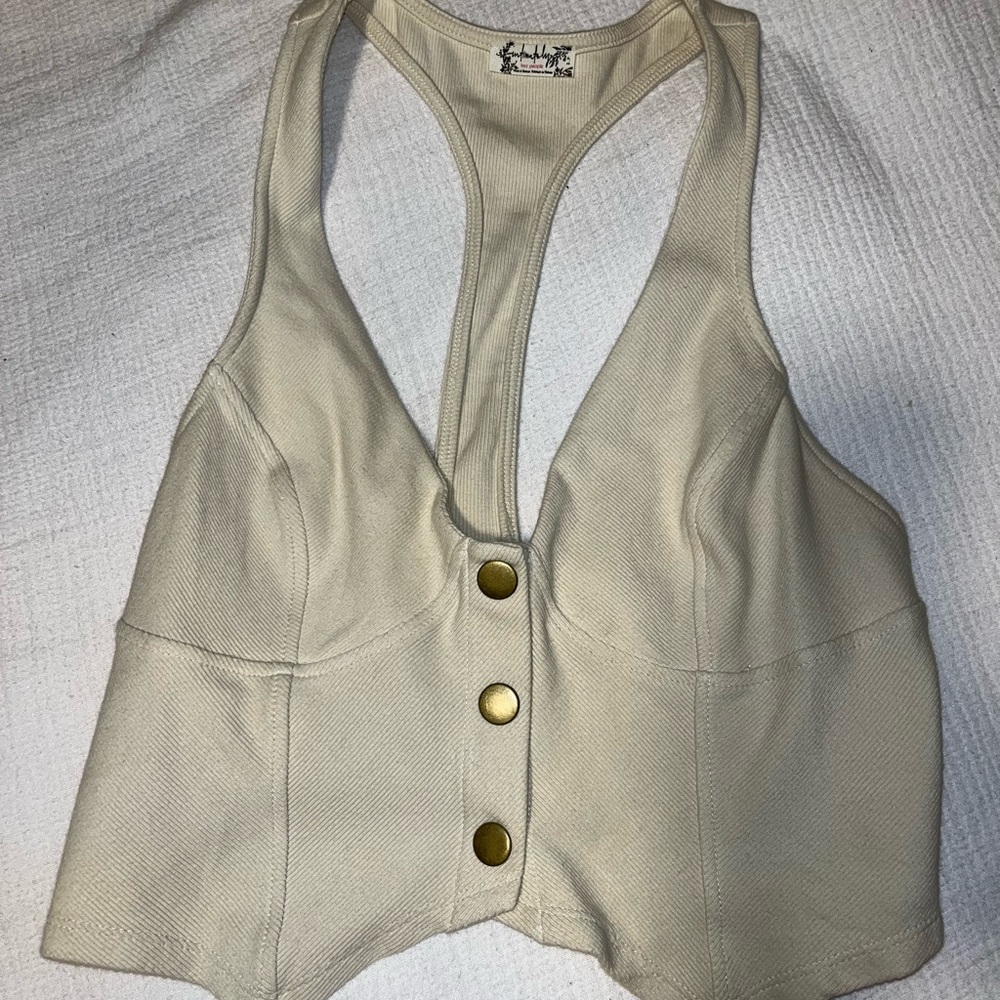 Free People button up tank top